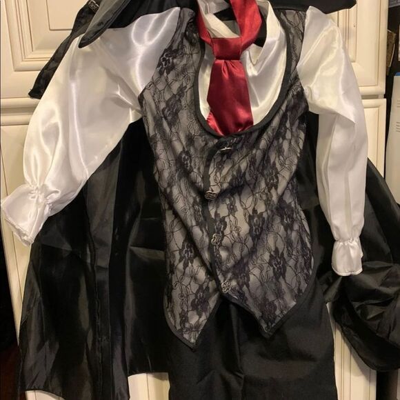 Incharacter midnight vampire cape vest designer costume kid Size 6 - Picture 6 of 12